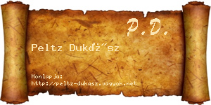 Peltz Dukász névjegykártya